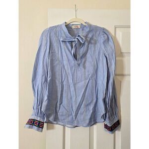 Lemlem by liya kebede tie neckline blouse XS